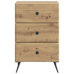 vidaXL Cabinet de chevet Chêne artisanal 43 x 41 x 66 5 cm