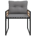 vidaXL Ensemble de meubles d'extérieur avec coussin 4 Pièces Gris clair