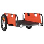 vidaXL Remorque de vélo orange tissu oxford et fer
