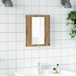 vidaXL Armoire de salle de bain miroir LED chêne artisanal 40x12x45 cm