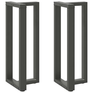 vidaXL Pieds de table de bar en forme de T  2 pièces  anthracite  40 x 35 x (100-101) cm  acier