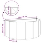 vidaXL Jardinière Anthracite 90 x 45 x 35 cm Acier