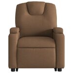 vidaXL Fauteuil de massage inclinable Marron Tissu