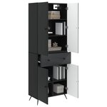 vidaXL 2 Pièces Noir