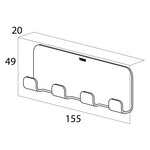 Tiger Porte-serviette multiple Colar Chromé 1314730346