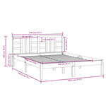 vidaXL Cadre de lit Blanc Bois de pin massif 140x190 cm