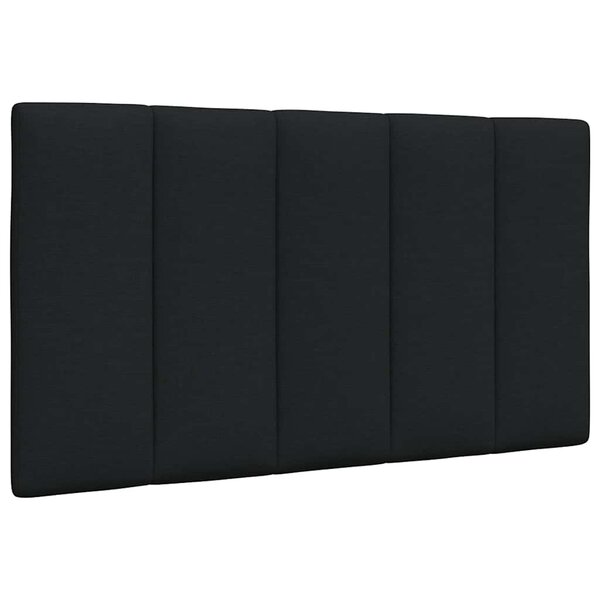 vidaXL Coussin de tête de lit noir 80 cm tissu