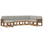 vidaXL Ensemble de canapés d'extérieur 8 pc Naturel et gris clair
