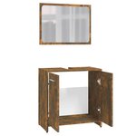 vidaXL Meubles de salle de bain Chêne fumé Bois d'ingénierie