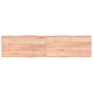 vidaXL Dessus de table bois massif traité bordure assortie