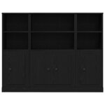 vidaXL Highboard Chêne noir 132 x 35 5 x 103 5 cm Bois d'ingénierie