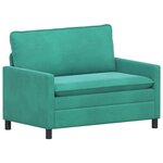 vidaXL Ensemble de Canapés 2 Pièces Turquoise Velours