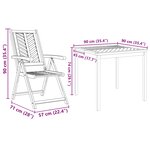 vidaXL Ensemble de salle à manger pour jardin 3 Pièces Marron