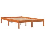 vidaXL Cadre de lit sans matelas cire marron 135x190cm bois pin massif
