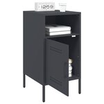vidaXL Table de chevet anthracite 36x39x68 cm acier laminé à froid