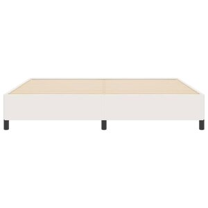 vidaXL Cadre de lit Crème 200 x 200 cm Tissu en velours côtelé