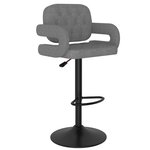 vidaXL Tabourets de bar lot de 2 gris clair tissu