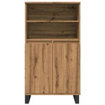 vidaXL Buffet haut chêne artisanal 60x36x110 cm bois d'ingénierie
