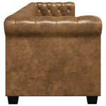 vidaXL Ensemble de canapé Chesterfield à 2 et 3 places marron