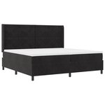 Lit Box Spring vidaXL avec Matelas Noir 200x200 cm en Velours