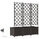 vidaXL Pots de jardin Marron 120 x 40 x 142 cm Acier