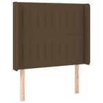 vidaXL Sommier à lattes de lit matelas LED Marron foncé 80x200cm Tissu