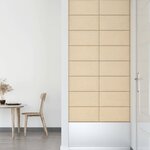 vidaXL Panneaux muraux 12 Pièces Crème 60x30 cm Tissu 2 16 m²