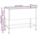 Cultivateur de Jardin surélevé vidaXL 60x26x45 cm Acier Blanc