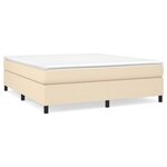 vidaXL Cadre de lit crème 160x200 cm tissu
