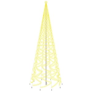 vidaXL Sapin de Noël avec piquet Blanc chaud 3000 LED 800 cm