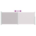 vidaXL Auvent latéral rétractable de patio 180x500 cm Gris