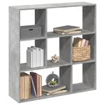 vidaXL Étagère séparatrice de pièce gris béton 102x29x103 5 cm