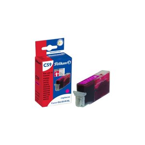 C59 cartouche jet d'encre compatible avec oem cli-551m xl 6445b001 magenta pelikan printing