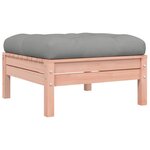 vidaXL Canapé de jardin avec coussins et repose-pied 3 places