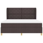 vidaXL Lit à ressorts avec matelas gris foncé 90x190 cm Marron foncé