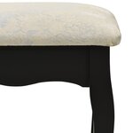 vidaXL Ensemble de coiffeuse avec tabouret Noir 50x59x136 cm Paulownia