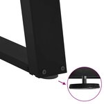 vidaXL Pieds de table basse en U  2 pièces  noir  50 x (30-31) cm  acier