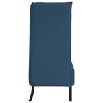 vidaXL Canapé Haut Dossier Bleu 109x56x121 cm Tissu