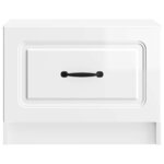 vidaXL Table basse Blanc brillant 49 x 50 x 37 cm Bois d'ingénierie