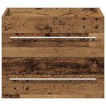 vidaXL Meuble de Salle de Bain avec Lavabo Intégré Bois Ancien Bois Ingénierie