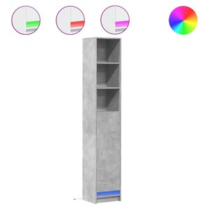 vidaXL Buffet avec LED gris béton 36x32 5x200 cm bois d'ingénierie