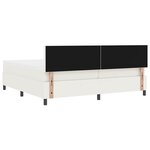 vidaXL Lit à ressorts Crème et Blanc 203 x 200 x 88 cm
