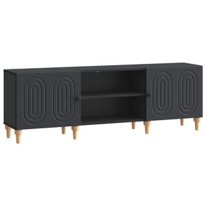 vidaXL Meuble TV 150 x 31 x 50 cm Noir Bois d'ingénierie