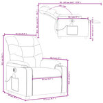 vidaXL Fauteuil de massage inclinable électrique crème similicuir
