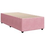 vidaXL Sommier à lattes de lit avec matelas Rose 90x200 cm Velours