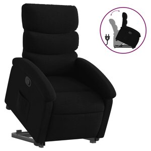 vidaXL Fauteuil inclinable noir tissu