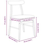 vidaXL Chaise de salle à manger 2 Pièces Blanc et Gris