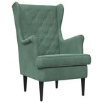 vidaXL Fauteuil Vert Mer Velours