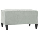 vidaXL Ensemble de canapés 3 Pièces avec coussins Gris clair Velours