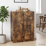 vidaXL Buffet Chêne fumé 66 x 34 5 x 87 cm Bois d'ingénierie